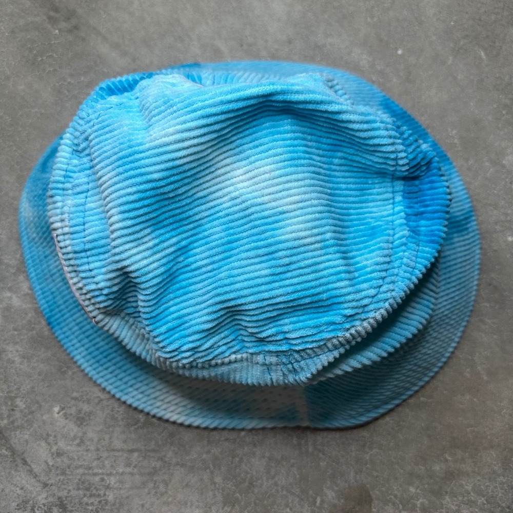 Big Bud Press Blue Tie Dye Corduroy Bucket Hat Made in USA California Patch - Picture 6 of 6